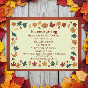 Carte personnalisée Minimaliste Automne