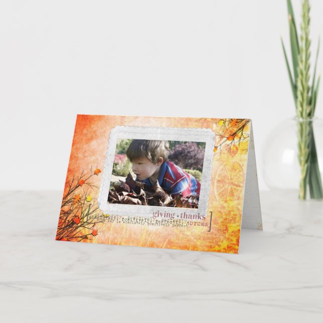 Carte personnalisée par thanksgiving (Devant)