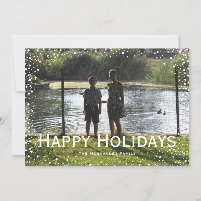 Carte personnalisée Photo Snowfall (Devant)