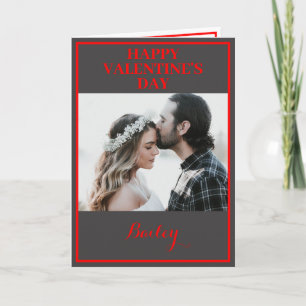 Carte personnalisée pliée Saint-Valentin avec deux