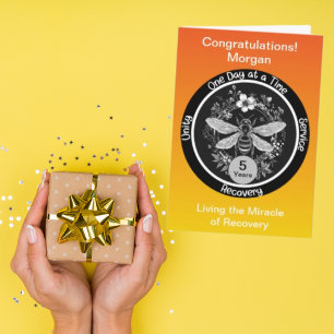 Carte personnalisée pour anniversaire de sobriété