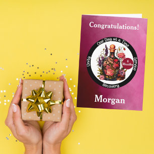 Carte personnalisée pour anniversaire de sobriété