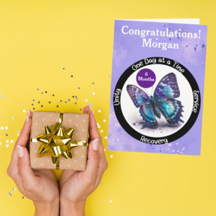 Carte personnalisée pour anniversaire de sobriété