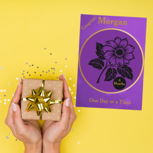 Carte personnalisée pour anniversaire de sobriété