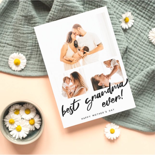 Carte personnalisée pour grand-mère avec photo pou (Créateur téléchargé)