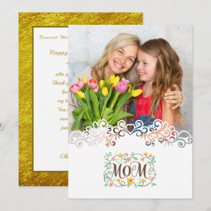 Carte personnalisée pour la fête des mères avec ph