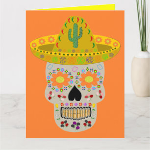 Carte personnalisée pour la fête mexicaine du crân