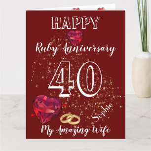 Carte personnalisée pour le 40e anniversaire de Ru