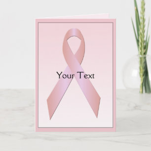 Carte personnalisée pour le ruban rose cancer du s