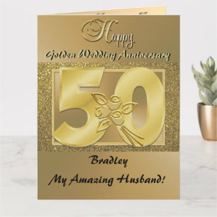 Carte personnalisée pour les 50 ans de mariage du