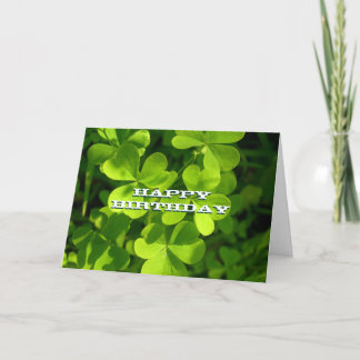 Carte personnalisée pour les Shamrocks verts