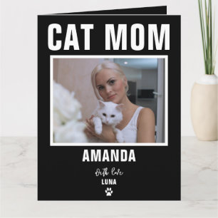 Carte personnalisée pour maman de chat avec photo