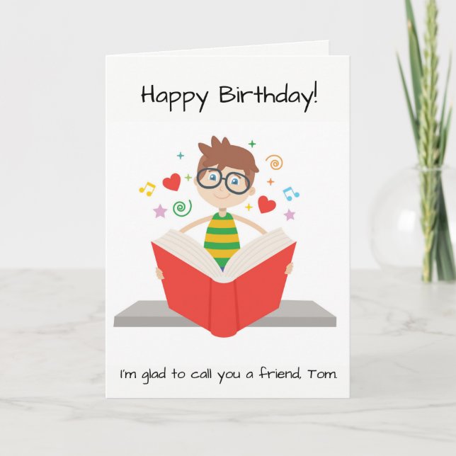 Carte personnalisée pour un auteur de livres (Devant)