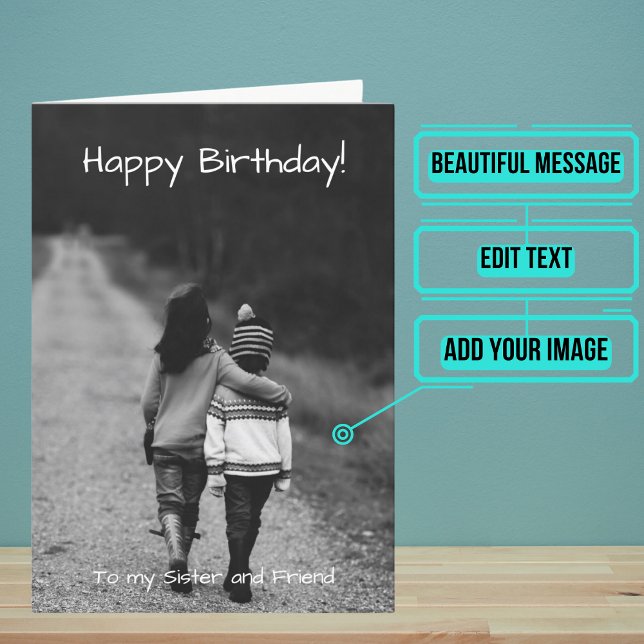 Carte personnalisée pour un frère curateur (This sentimental card is especially for that little sister in your life.)