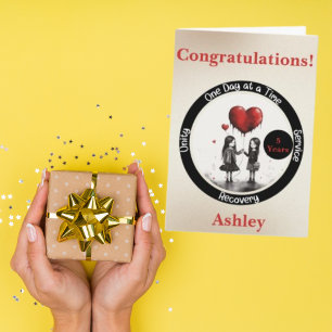 Carte personnalisée pour un jalon de sobriété