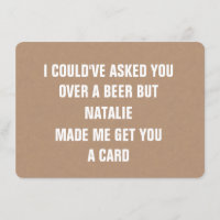 Carte personnalisée Proposition Funny Groomsman