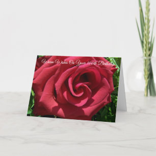 Carte personnalisée Rose rouge 100e anniversaire