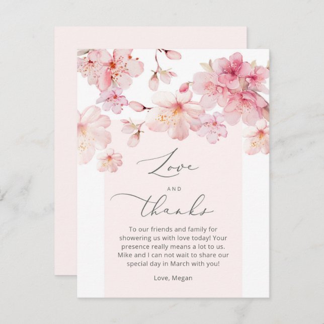 Carte personnalisée Sakura (Devant / Derrière)