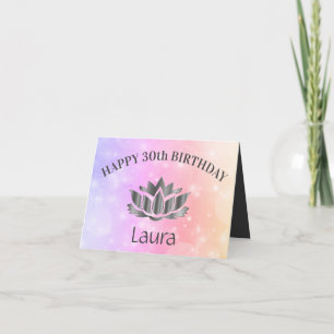 Carte personnalisée Sparkly 30e anniversaire