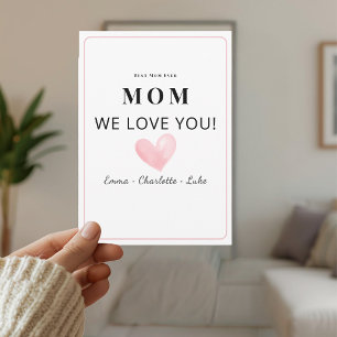 Carte Personnalisée Tendance On T'aime Maman