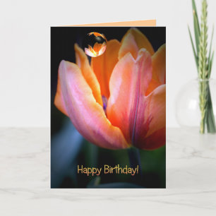 Carte personnalisée Tulip & Text Birthday Card