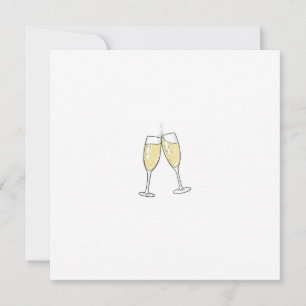 Carte personnalisée, Verres à champagne Cheers