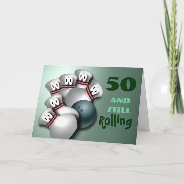 Carte Personnaliser Âge de bowling Anniversaire (Devant)