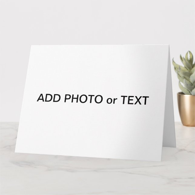 Carte Personnaliser Ajouter un nom Photo ou oeuvre d'art (Petite plante)