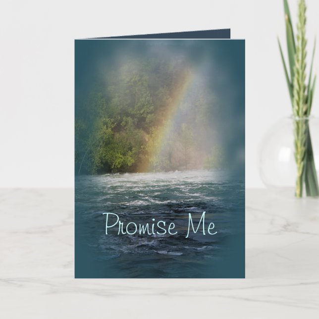 Carte personnaliser arc-en-ciel turquoise à toute occasi (Devant)