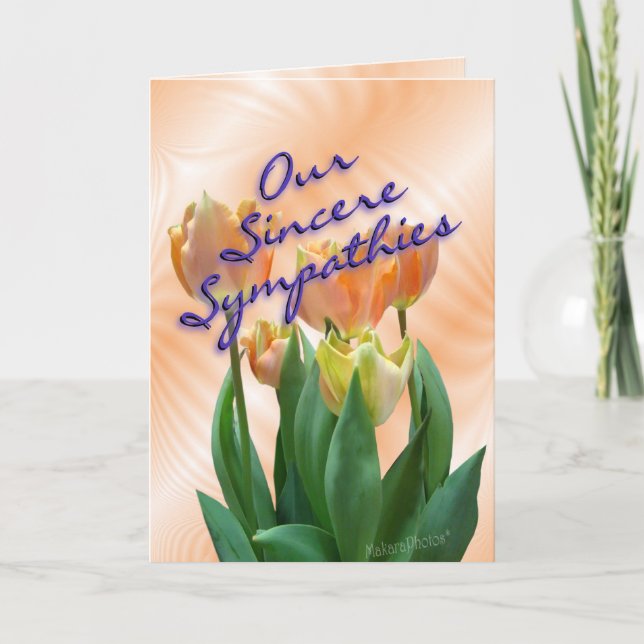 Carte Personnaliser-carte PeachTulips-Sympathy (Devant)