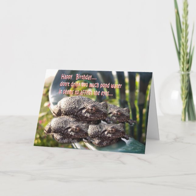 Carte Personnaliser d'anniversaire du crapaud (Devant)