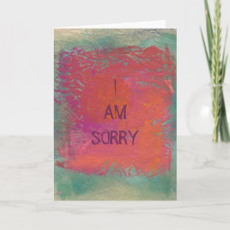 Carte Personnaliser de peinture d'art rose orange