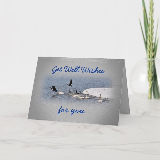 Carte Personnaliser d'embbk- de cygnes et d'oies toute (Devant)