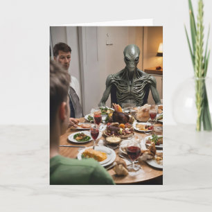 Carte PERSONNALISER d'invitation pour le dîner alien