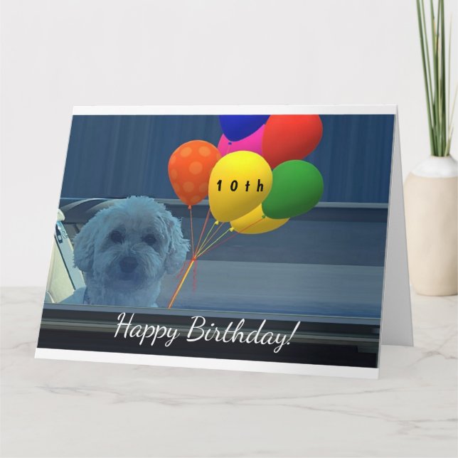Carte Personnaliser Doggie grand Joyeux anniversaire (Devant)