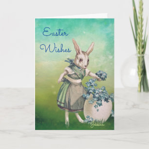 Carte Personnaliser EASTER souhaite des salutations Vint