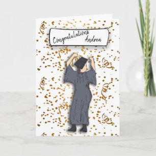 Carte Personnaliser Félicitations à un Confetti Diplômé