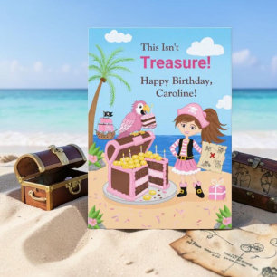 Carte Personnaliser Joyeux Anniversaire Trésor de Pirate