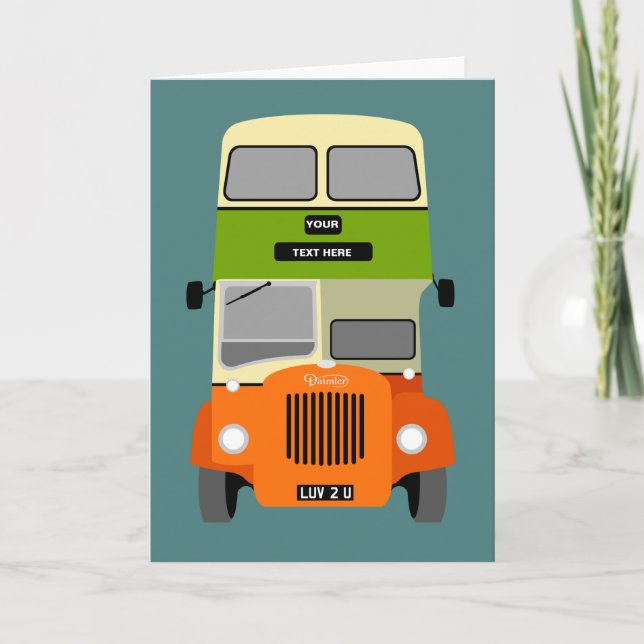 Carte Personnaliser le bus Old Glasgow Double Decker (Devant)