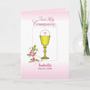Carte Personnaliser le nom de la fille Pink First Holy C