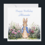 Carte Personnaliser le nom de l'enfant Pierre le lapin A<br><div class="desc">Personnalisez ce joli produit Pierre le lapin avec le nom d'un enfant.</div>