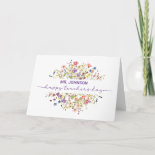 Carte Personnaliser les Fleurs sauvages de la journée d'