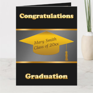 Carte Personnaliser moderne simple Black Gold