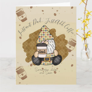 Carte Personnaliser pour le papa amoureux du café   VINT