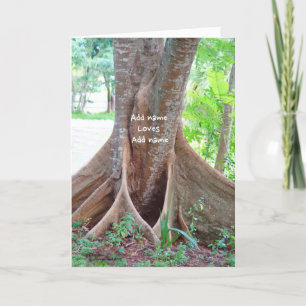 Carte Personnaliser Tree Love You Greeting Card
