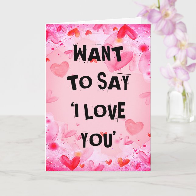 Carte Personnaliser VOULEZ DIRE ‘I LOVE YOU' Valentines  (Orchidée)