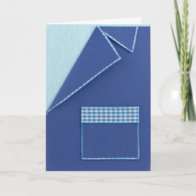 Carte Personnalisez le blazer bleu d'anniversaire (Devant)