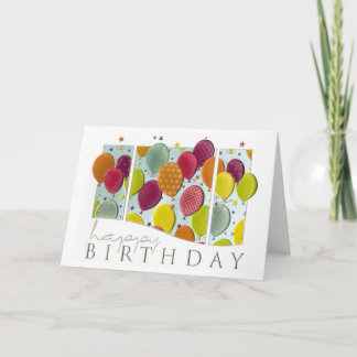 Carte Personnalisez les Ballons d'anniversaire heureux