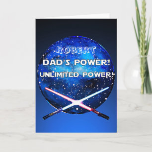 Carte Personnalisez les Sabres Lumineux POWER UNLIMITED