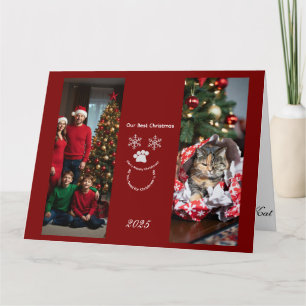 Carte Personnalisez Notre Meilleur Noël ,Photo de Chat 